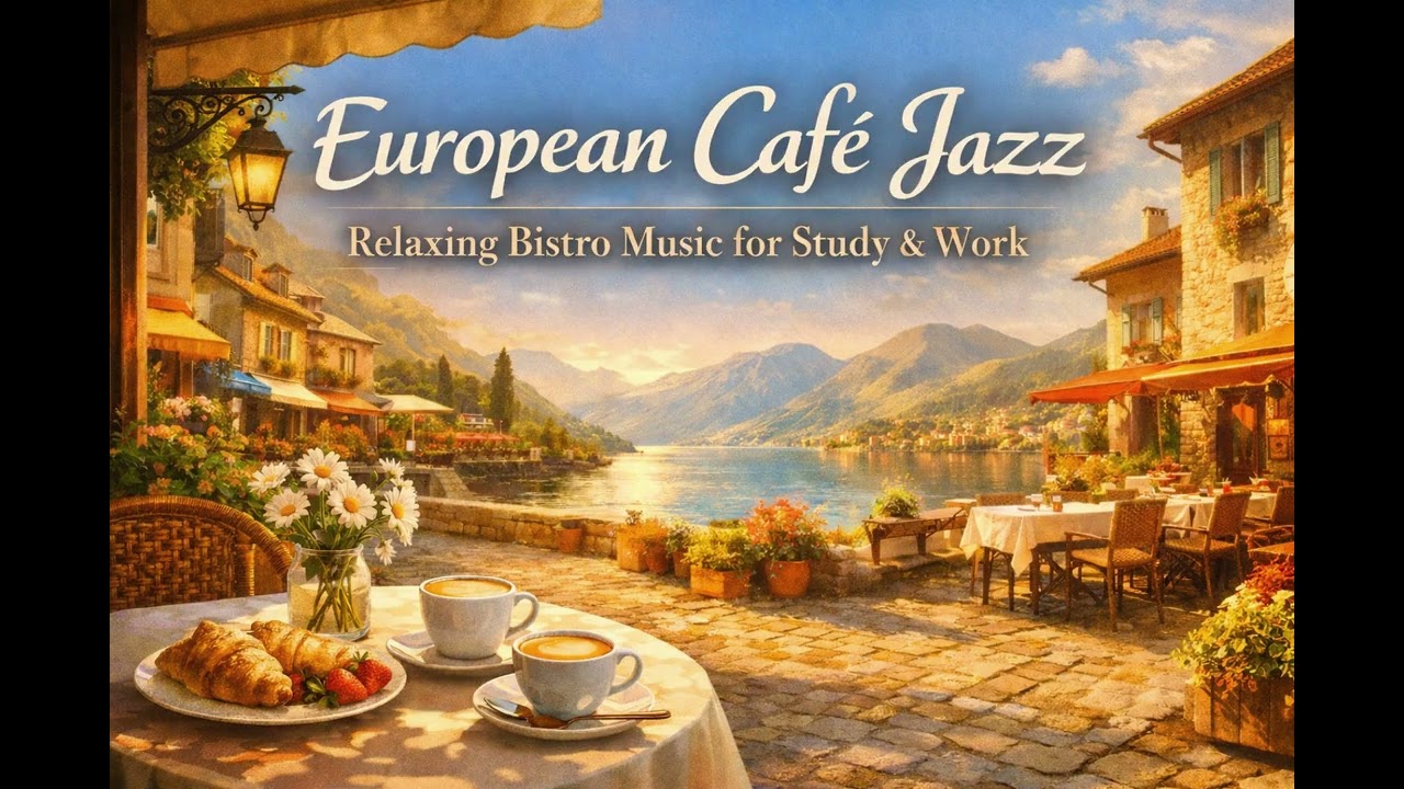 European Café Jazz ☕ Relaxing Bistro Music for Study, Work & Focus | Elegant Lounge Playlist