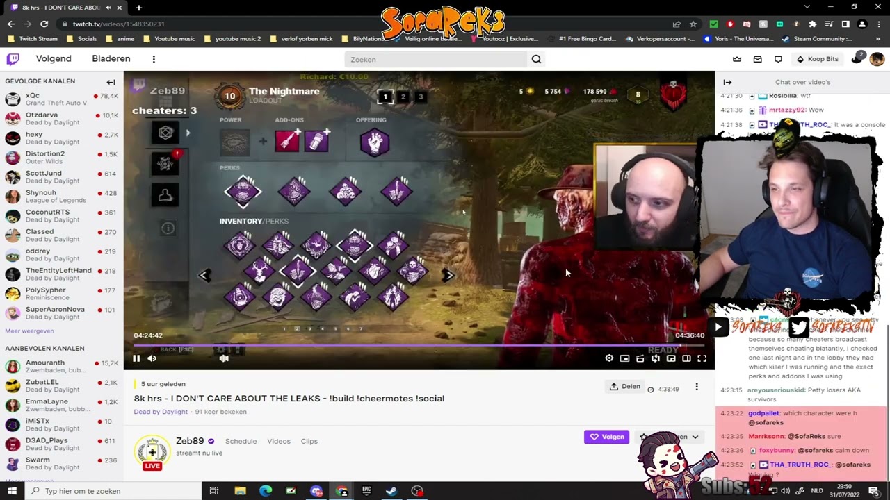 zeb89 Slandering DBD streamers cause he's bad at a videogame.