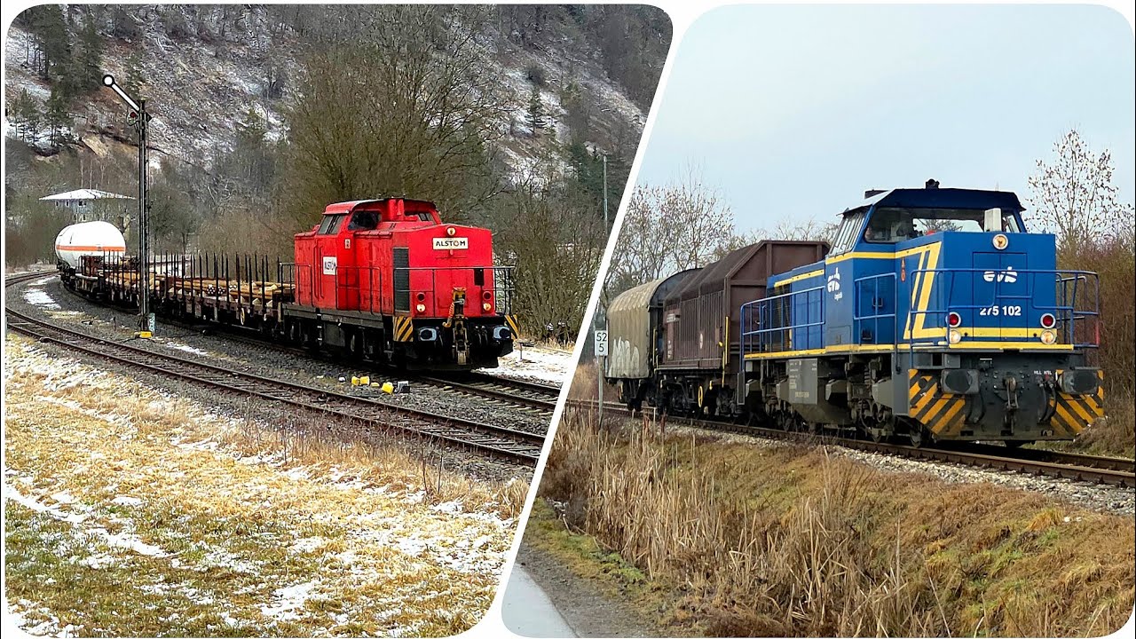 Übergabegüterzuge nach Fridingen, Sigmaringen & Krauchenwies + Holcim | Ablachtalbahn & Donautalbahn
