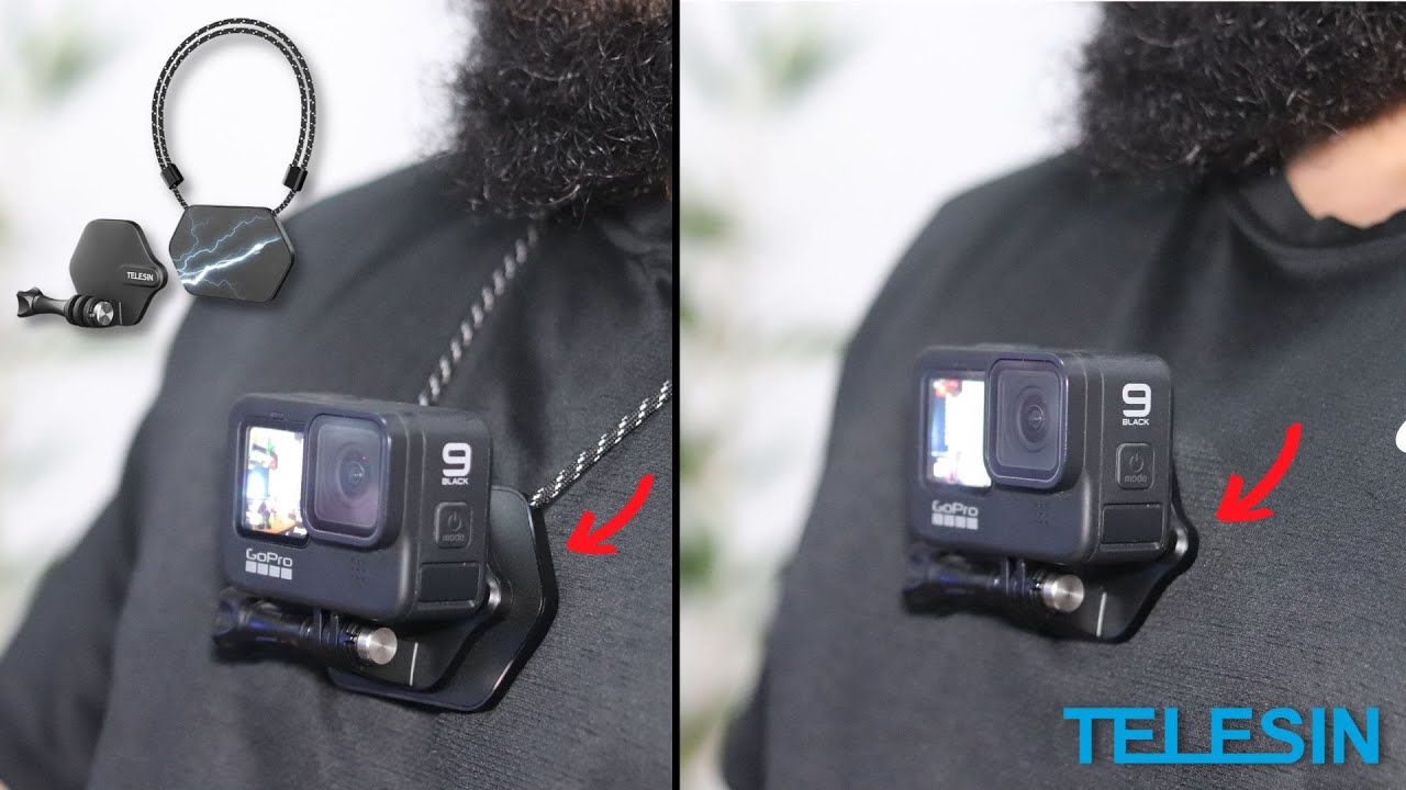 SUPORTE PESCOÇO MAGNETICO INVISÍVEL PARA CAMERAS DE AÇÃO (GOPRO) TELESIN