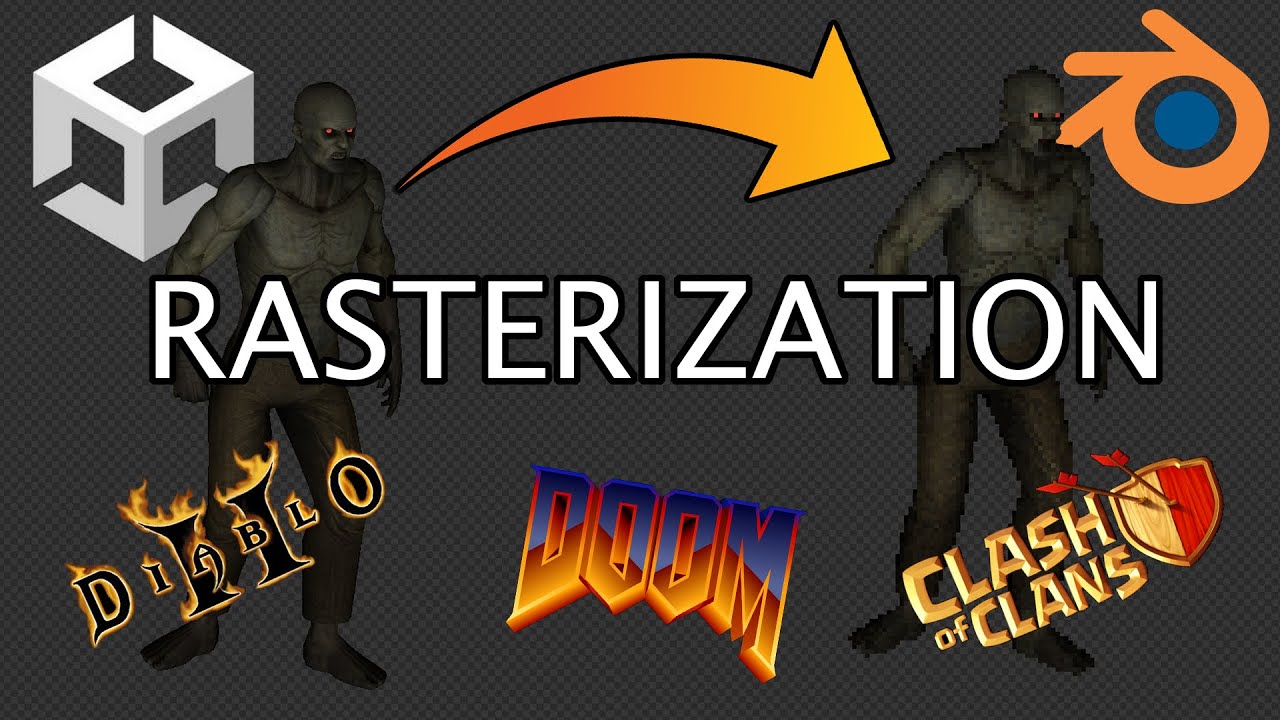 Unity — Как создать монстра из Diablo 2 — Растеризация 3D в 2D Пиксель-арт с помощью Blender