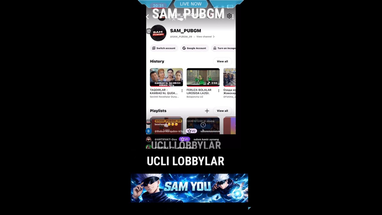 IPHONE 13 PRO UCLI LOBBYLAR
             SAM_PUBGM