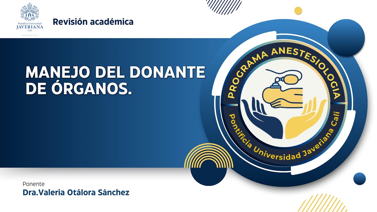 MANEJO DEL DONANTE DE ÓRGANOS - ANESTESIOLOGÍA