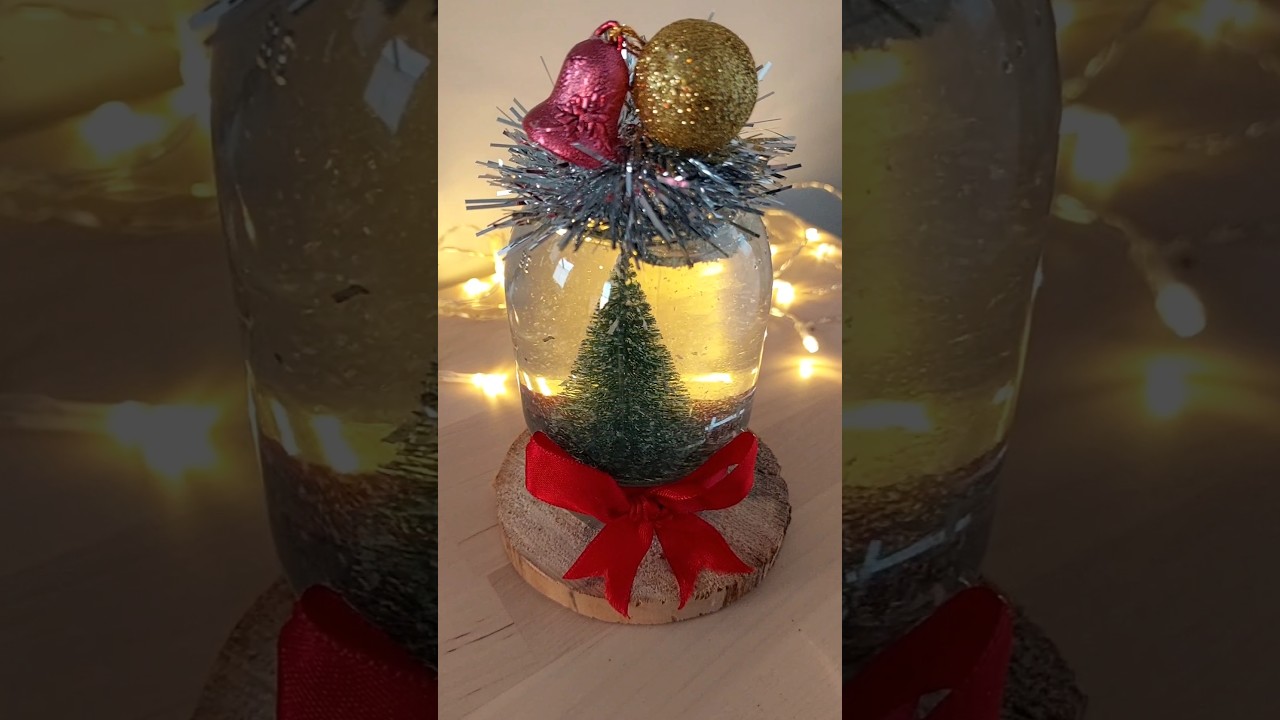 ❄️ Magic Snow Globe ✨ Pine Tree & Sparkling Glitter Craft #snowglobes  #diy #christmas