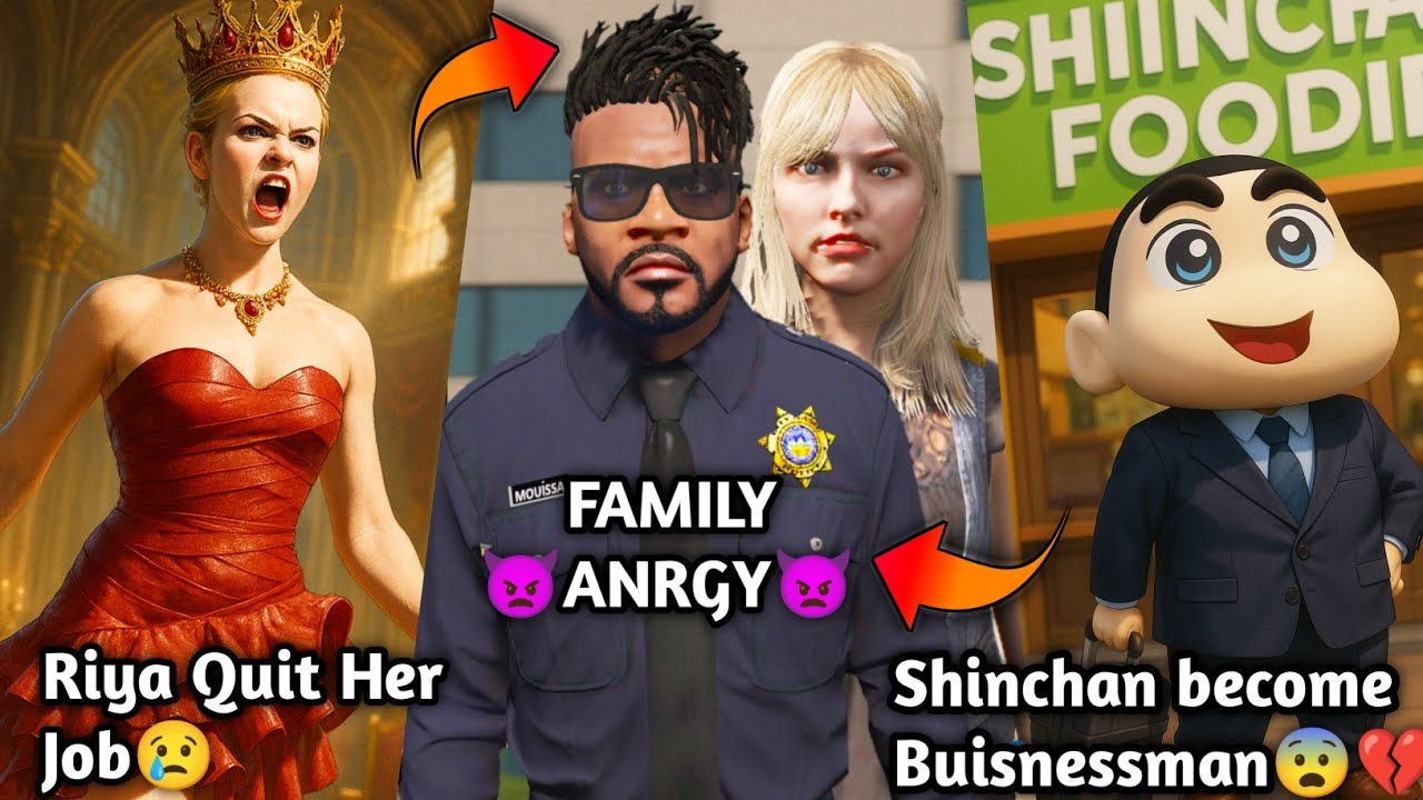 GTA 5: Shinchan Become Buisnessman😨Franklin Anrgy On Shinchan Not Coming Back Home💔👿 Ps Gamester 
