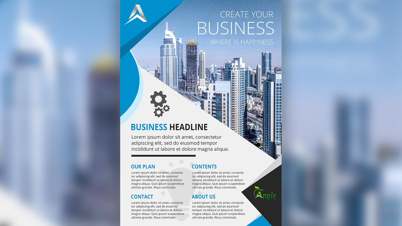 Modern Flyer Design - Photoshop CC Tutorial