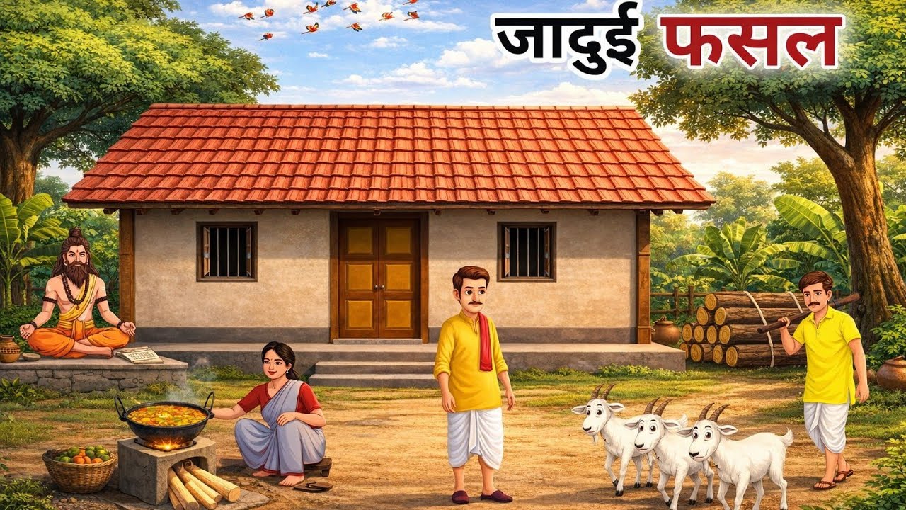 मेहनत का फल |🥺 जादुई फसल की कहानी |Mehnat Ka fal | Hindi Moral Story | Caves Toon |