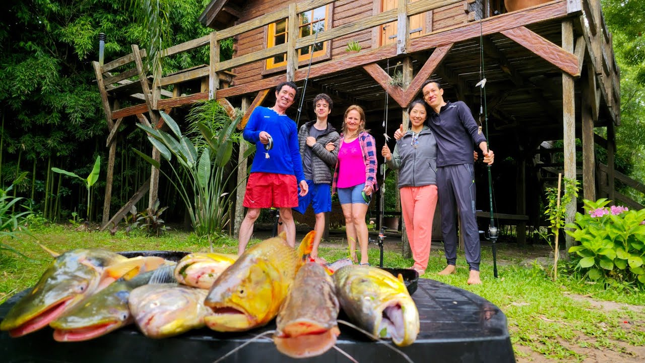 Pesca de Dorado, Surubí, Mandubá y Bagre a Orillas del Delta del Tigre con mi Familia (Día 1)