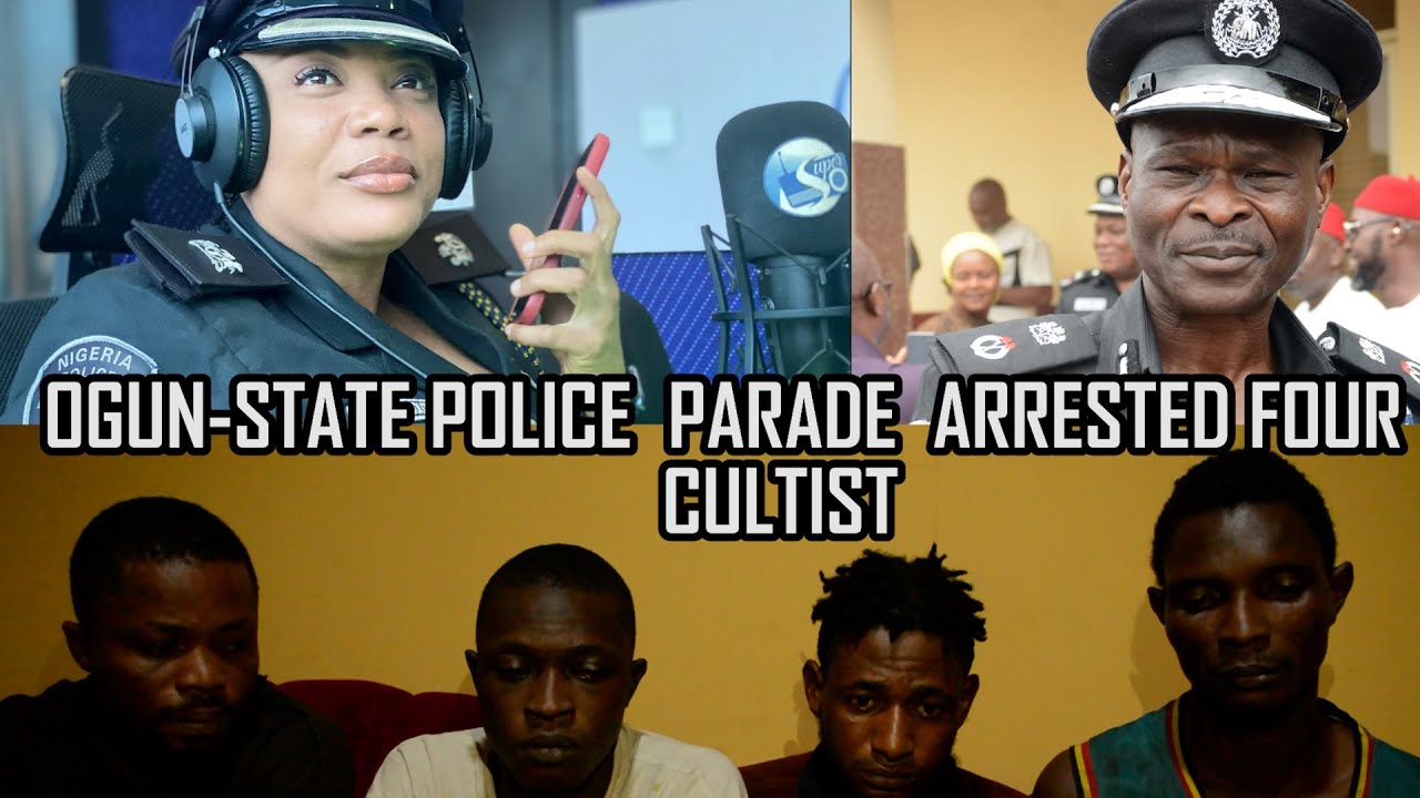 CONFESSION!OGUN POLICE PARADE 4 SUSPECTED AIYE CULTIST FROM IJOKO DAT K11LD & CUT OFF AN EIYE MEMBER