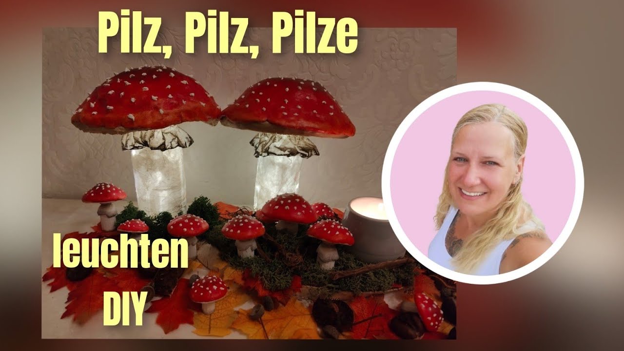 Leuchtende Pilze basteln 🍄✨ DIY Deko aus Glasflaschen & Knetmasse