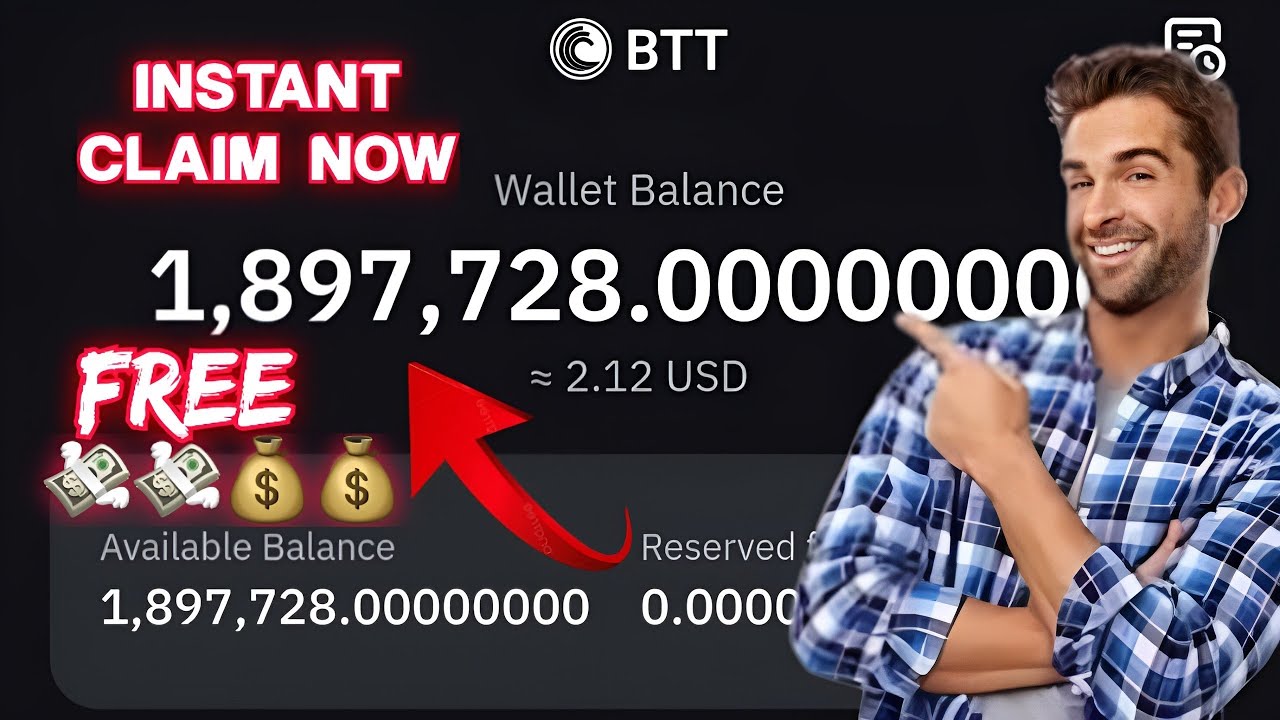 Instantly claim free 10,000 BTT on your binance account