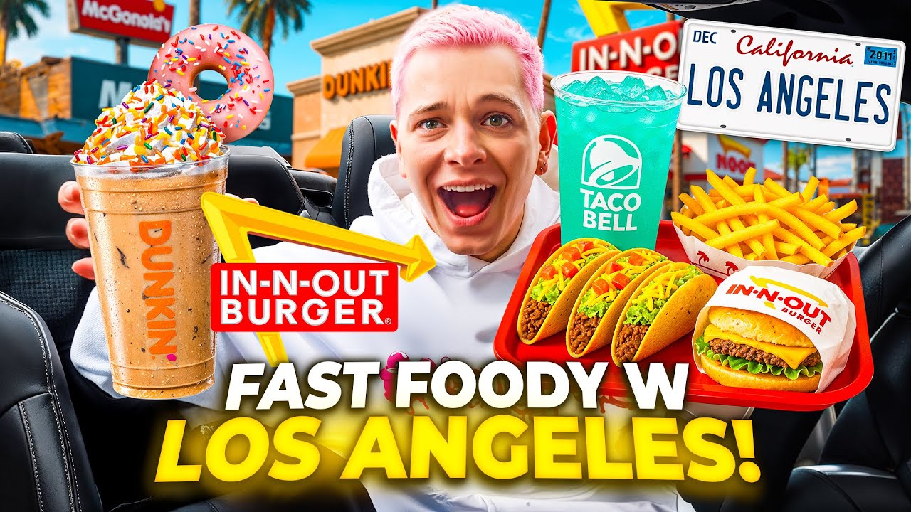 TESTUJEMY WSZYSTKIE FAST FOODY W LOS ANGELES! 🇺🇸🌴😱 | Dominik Rupiński