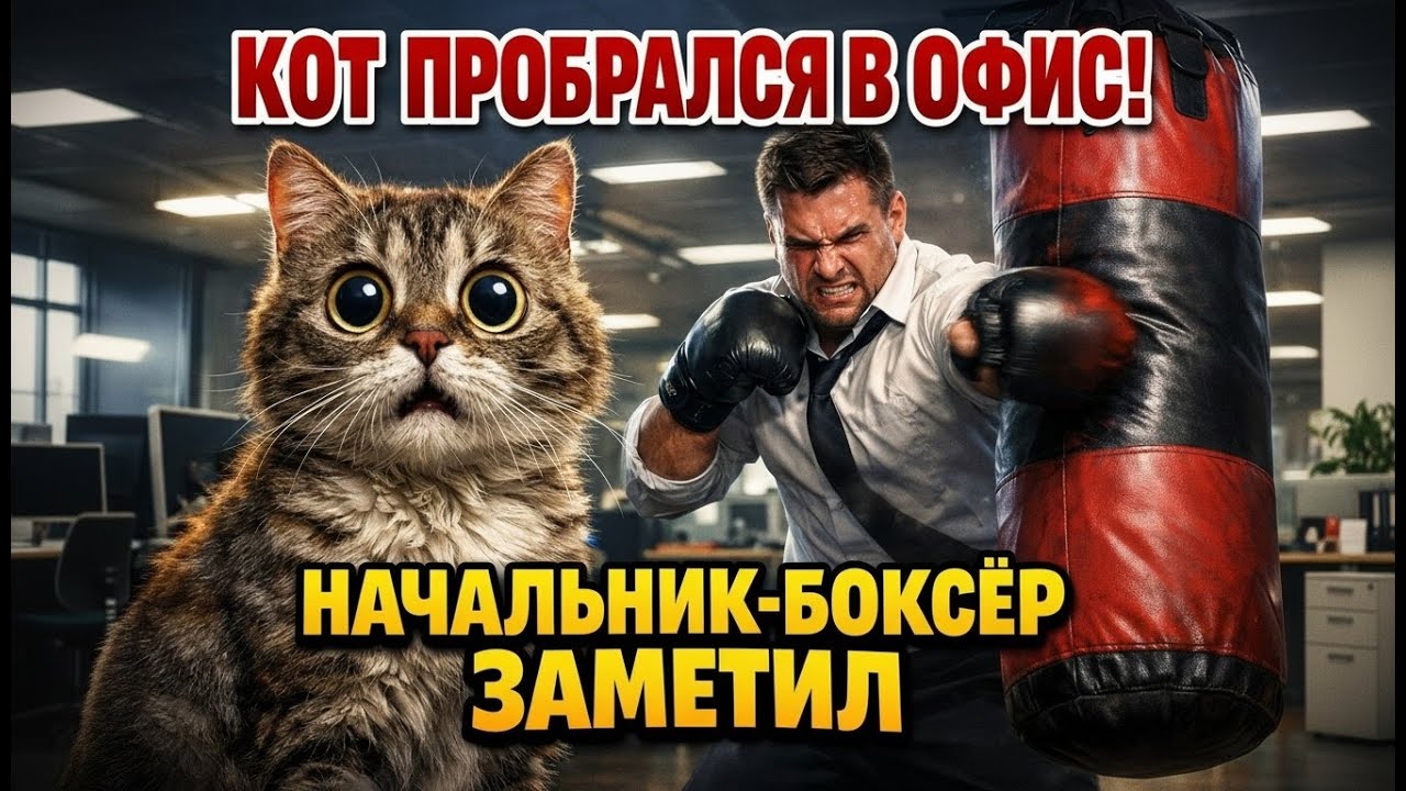 Начальник-БОКСЁР увидел бездомного кота в офисе! Что он сделал - СЛЁЗЫ