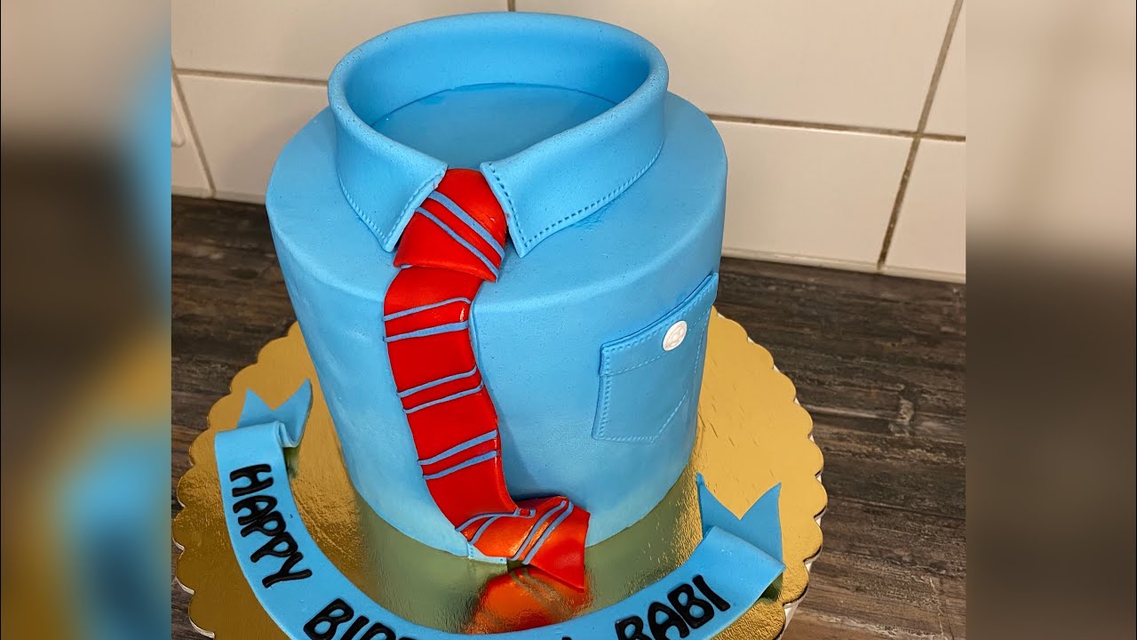 Торт рубашка с галстуком. Torte Hemd mit Krawatte. Cake