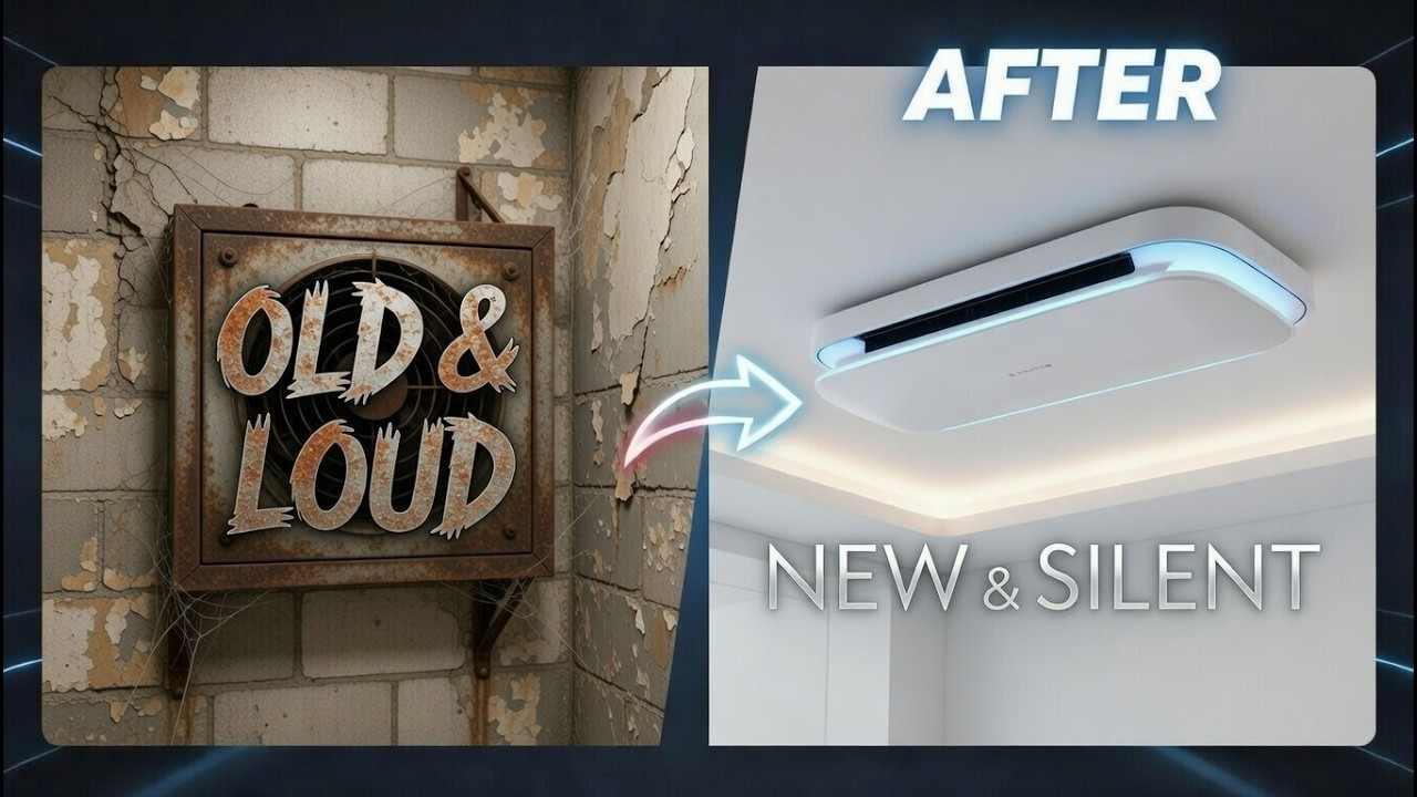 Silent Bathroom Upgrade: Swap That Screaming Exhaust Fan Like a Pro! 🔧⚡