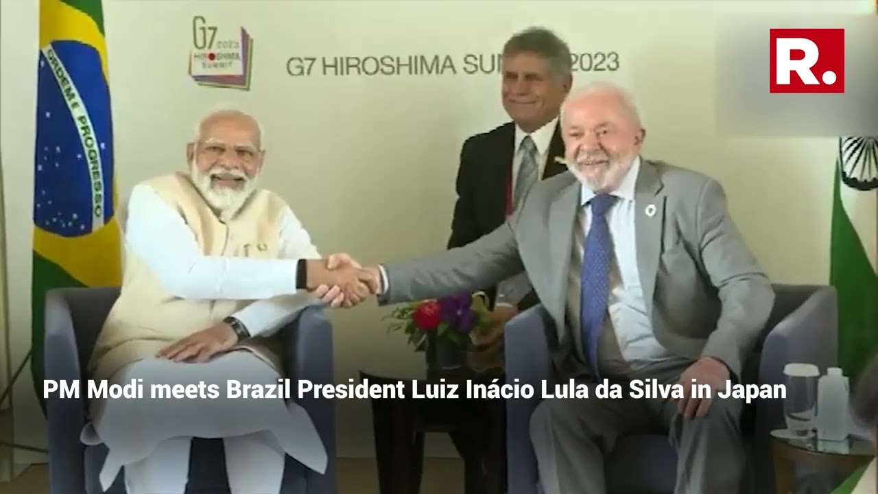 PM Modi meets Brazil President Luiz In&aacute;cio Lula da Silva in Japan; discuss boosting strategic ties