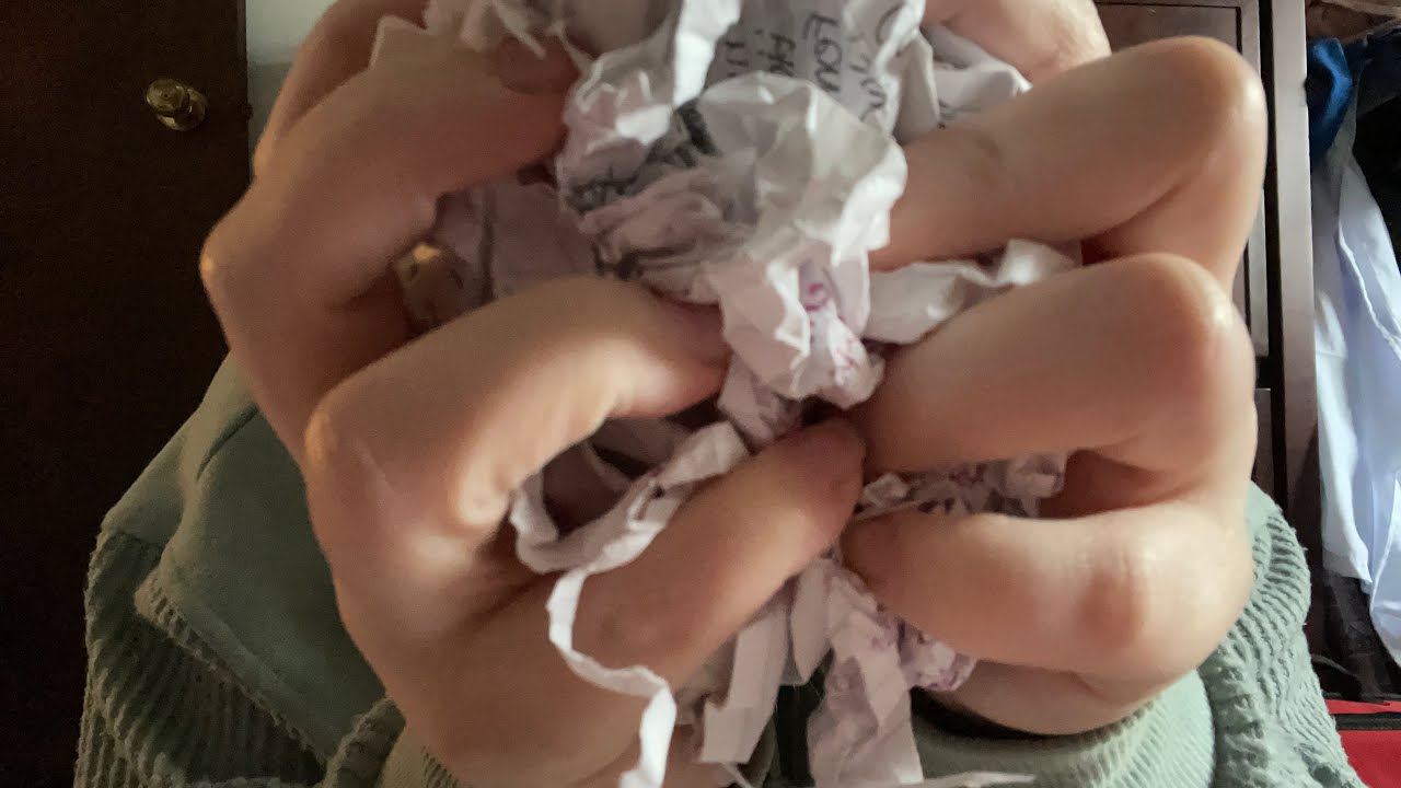 (ASMR) Fast & aggressive paper crumpling & paper sounds (no talking)