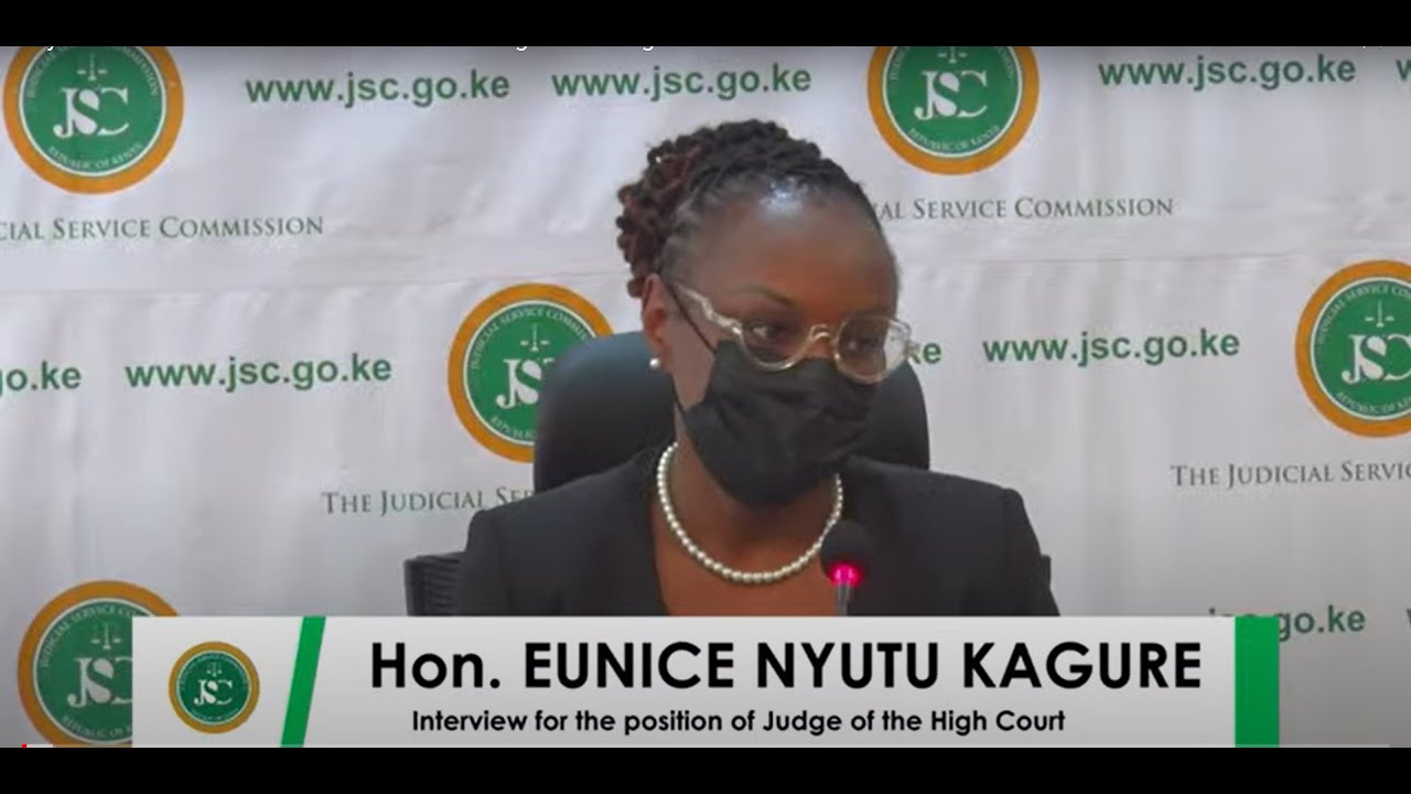 Hon. Eunice Nyutu Kagure Interview for the position of Judge of the High Court