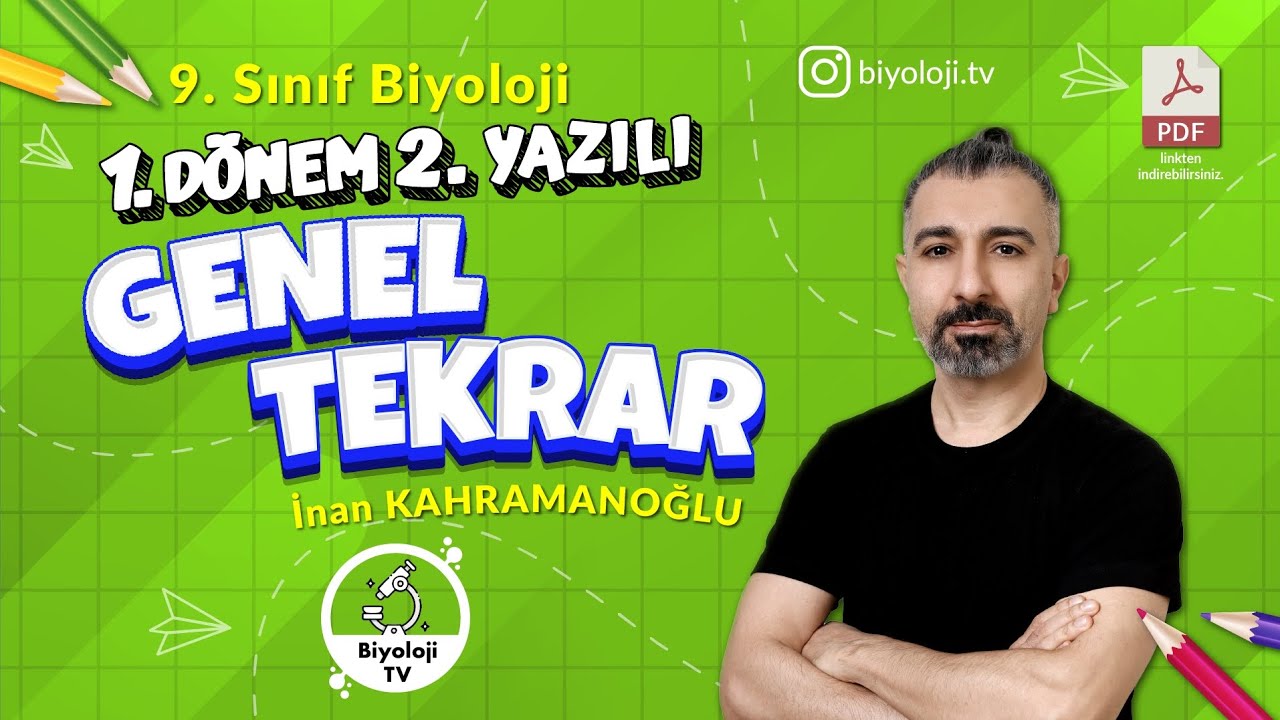 9.Sınıf Biyoloji 1.Dönem 2.Yazılı | Genel Tekrar | 2025-2026