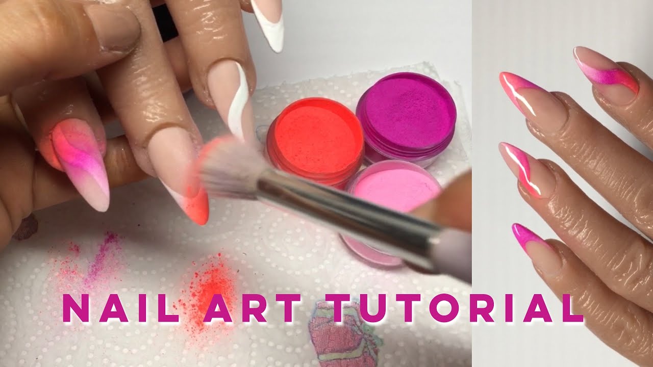 Nail Art Tutorial: How To Use Acrylic Powders as Pigments💗 @Riyxnails
