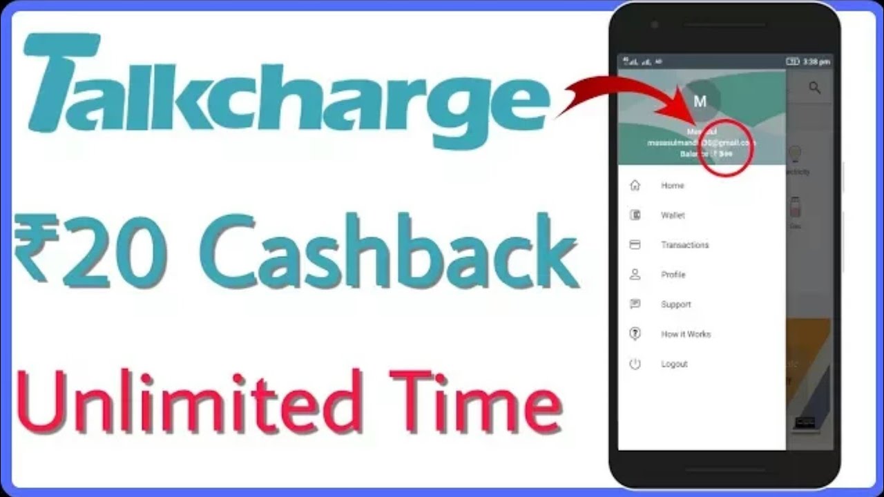 Get 20₹ free Recharge from Talkcharge App !! Par rafer 20₹ Recharge !! New online loot !!