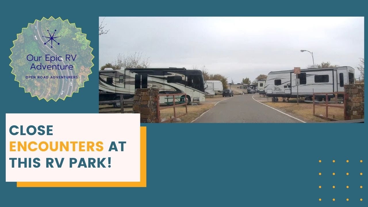 TIGHT QUARTERS AT THIS AIR FORCE CAMPGROUND!  Tinker AFB Doesn't Give you Much Room Between Sites.