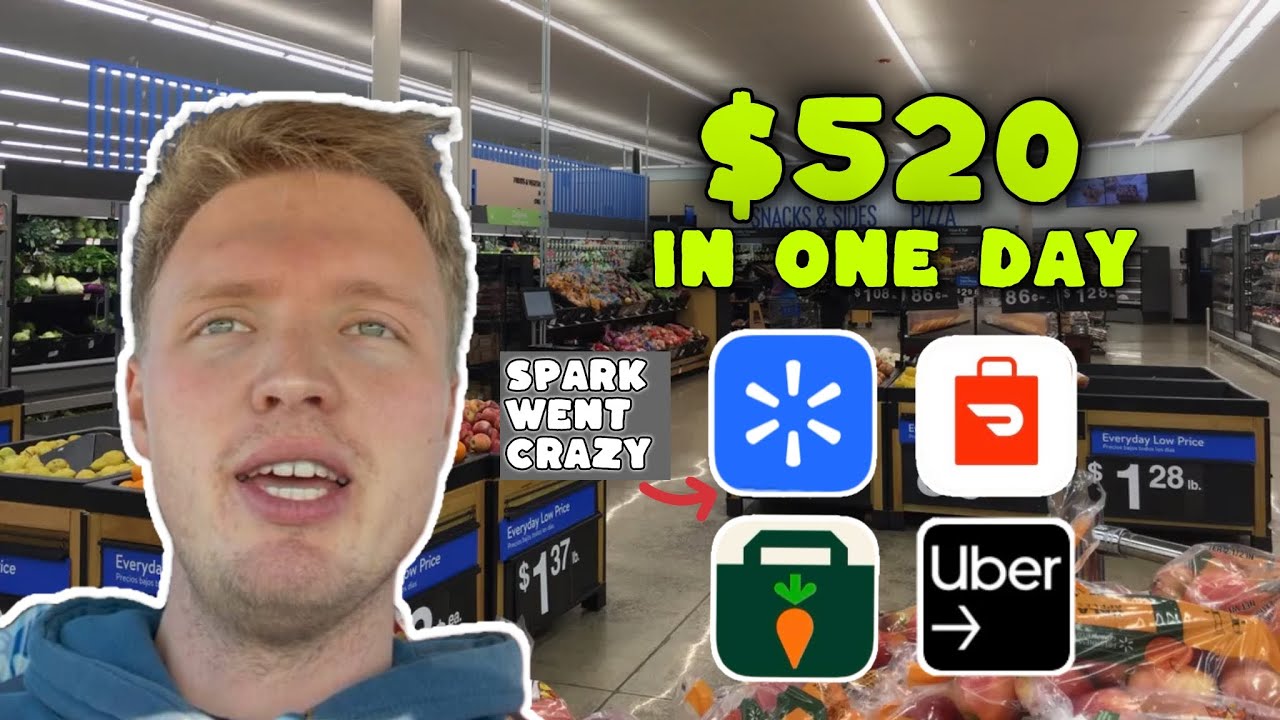 Я заработал 520 долларов за 1 день, используя несколько приложений DoorDash, UberEats, Instacart ...