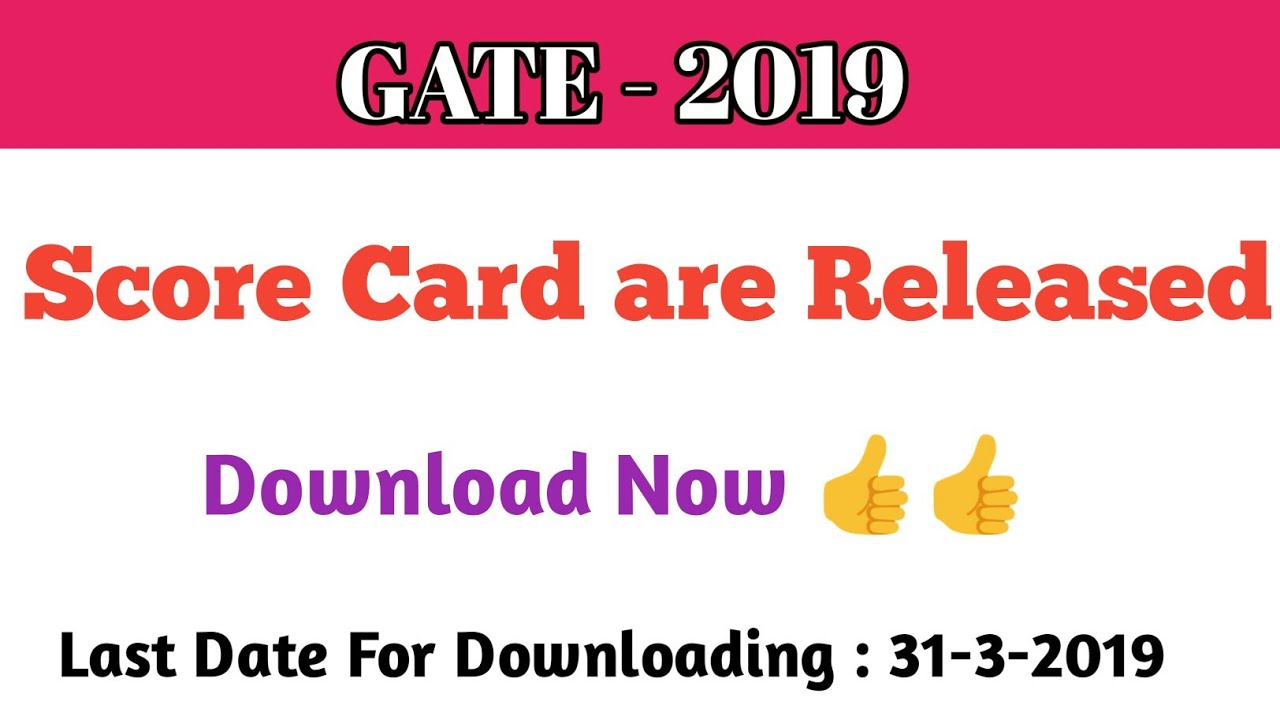 How to find Gate Score / Gate Score Card 2019 / Gate result 2019/ GATE/