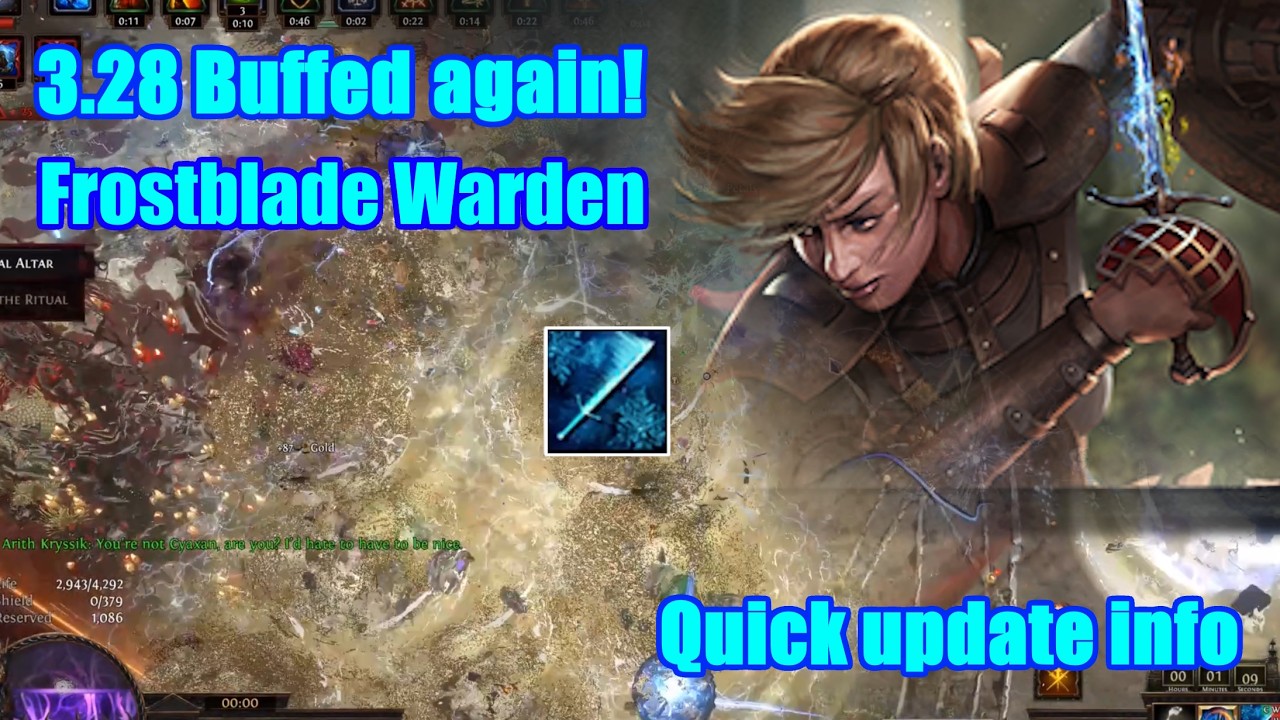 [POE 3.28] Frost blade Warden is buffed again! my 3.28 starter build