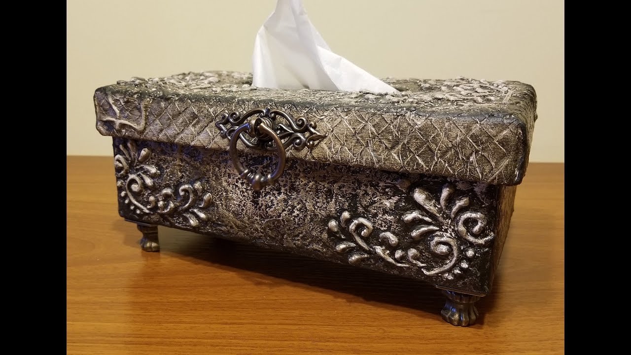 Декорирую старую салфетницу. DIY.  Decorate an old napkin holder.