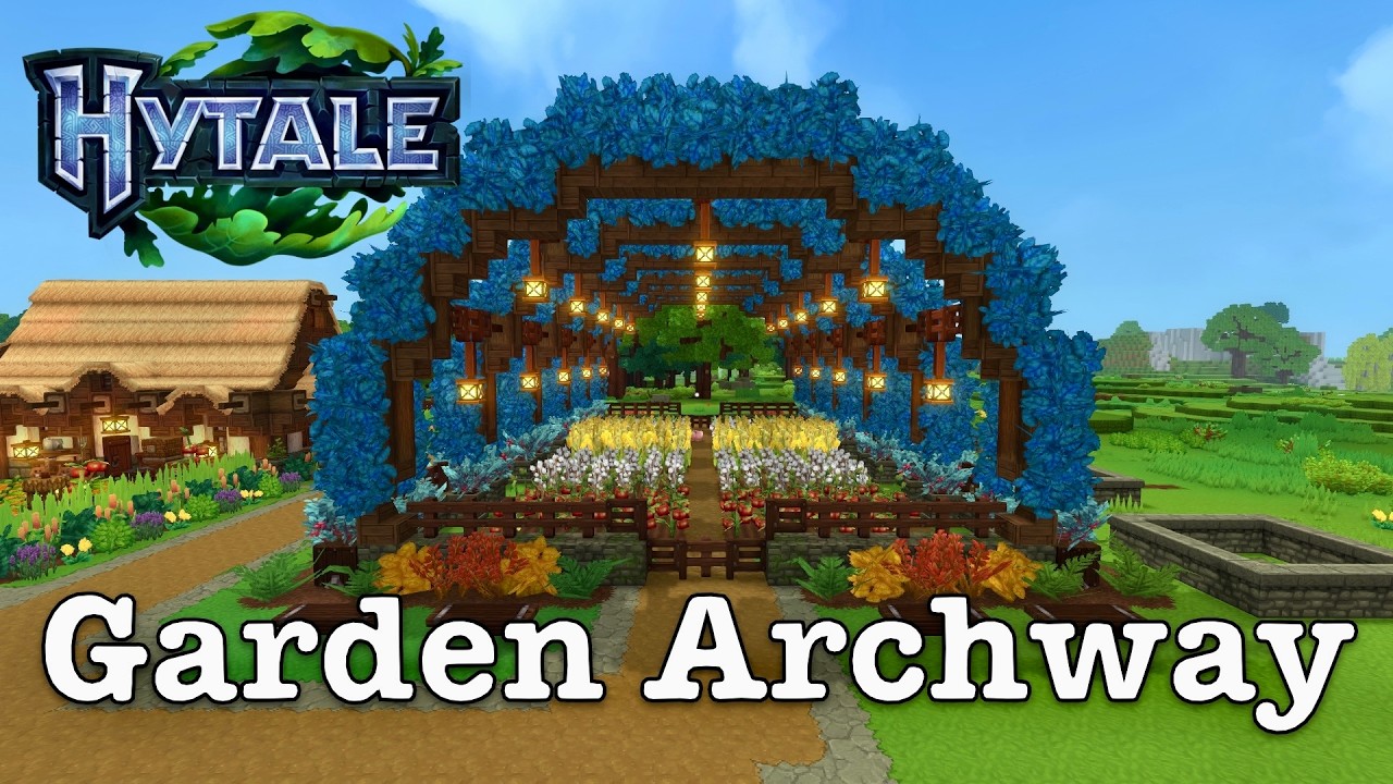 Garden Archway Farm Build / Hytale / No Mods Gameplay