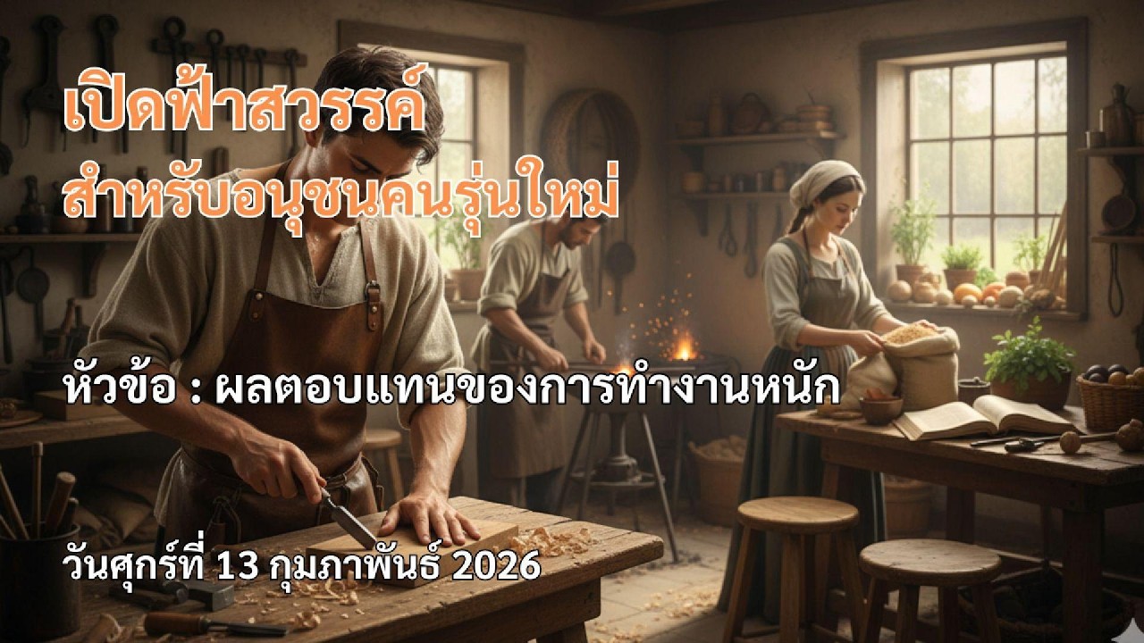 เปิดฟ้าสวรรค์สำหรับอนุชน หัวข้อ : ผลตอบแทนของการทำงานหนัก