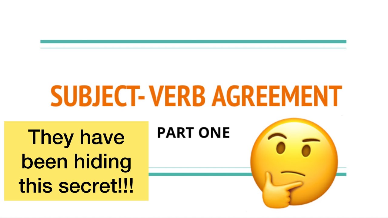 Understanding Subject- Verb Agreement | Secret reveal|