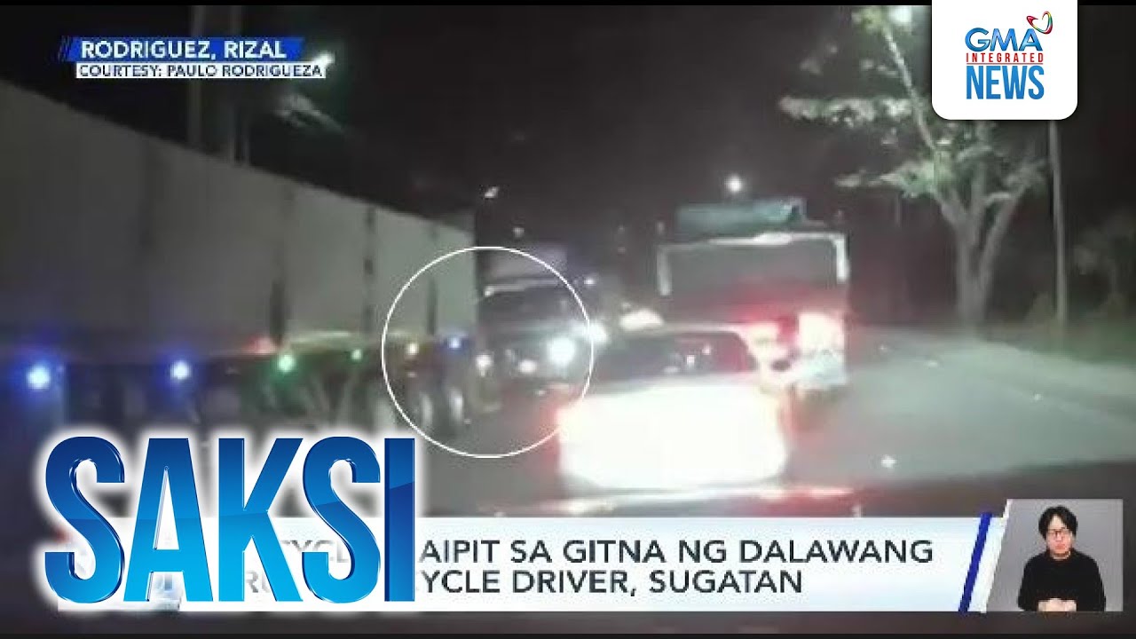 Tricycle, naipit sa gitna ng dalawang truck; tricycle driver, sugatan | Saksi