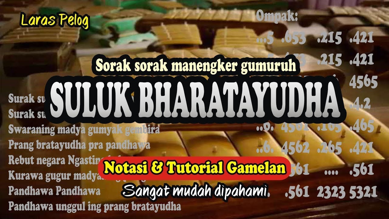 Notasi Sorak Sorak Manengker Gumuruh (Suluk Bharatayudha)