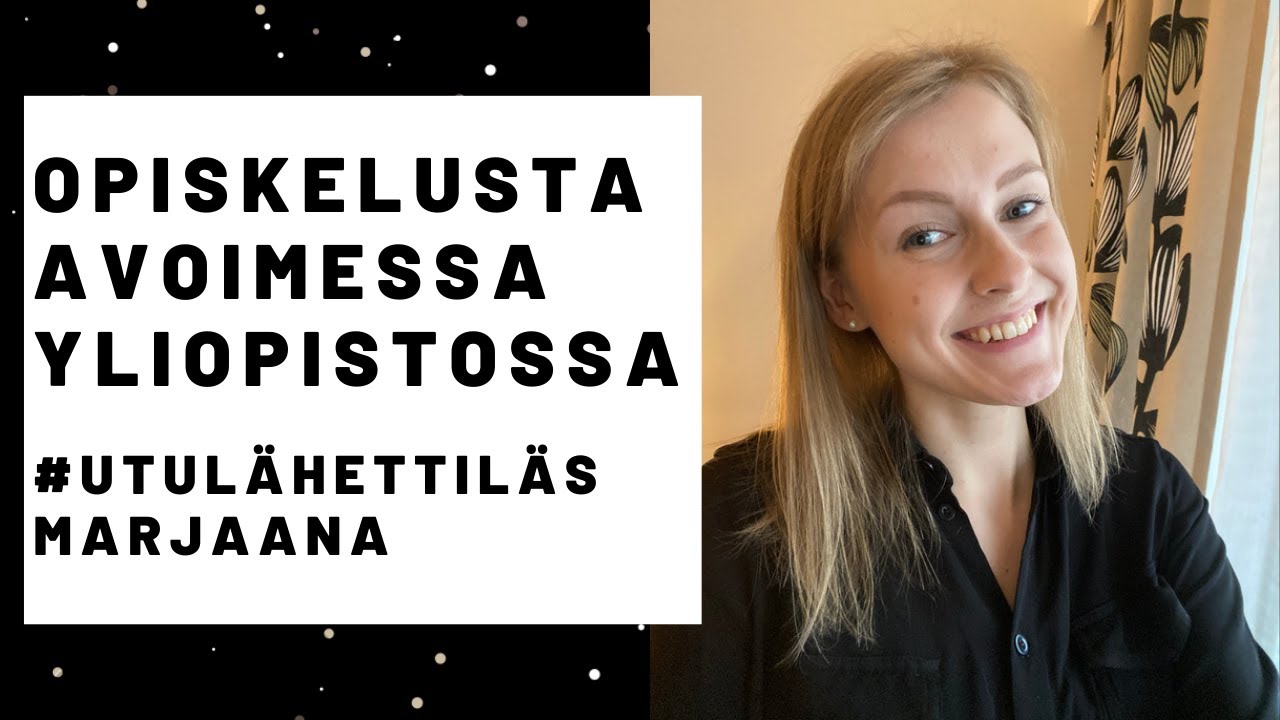 Avoin yliopisto-opetus Turun yliopistossa - #utulähettiläs Marjaana