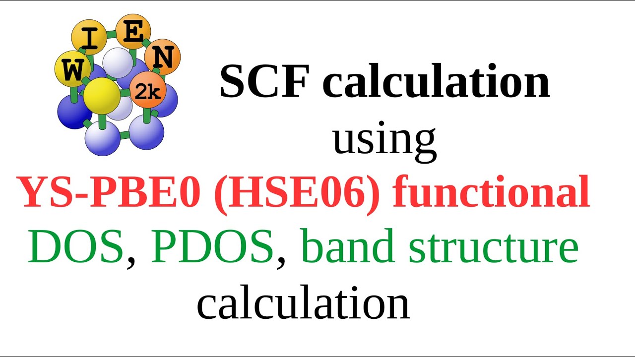 WT22: SCF calculation, plot DOS, PDOS and band structure using YS-PBE0  functional with WIEN2k