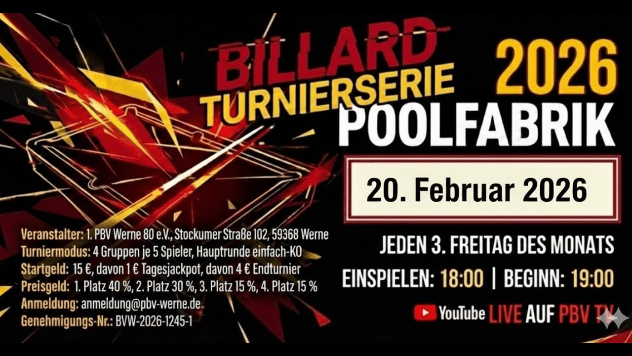 Poolfabrik / Hausturnier / 20. Februar 2026