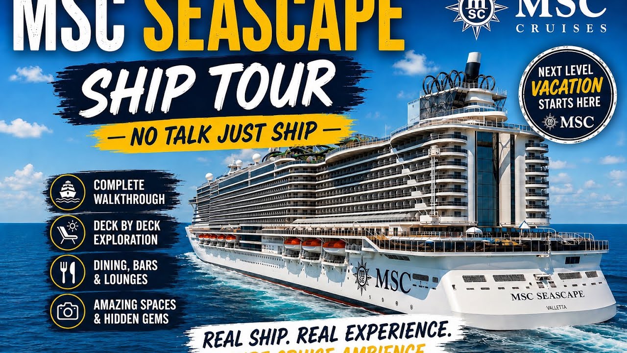 No Talking • Just Ship | MSC Seascape Cruise Ship Tour 