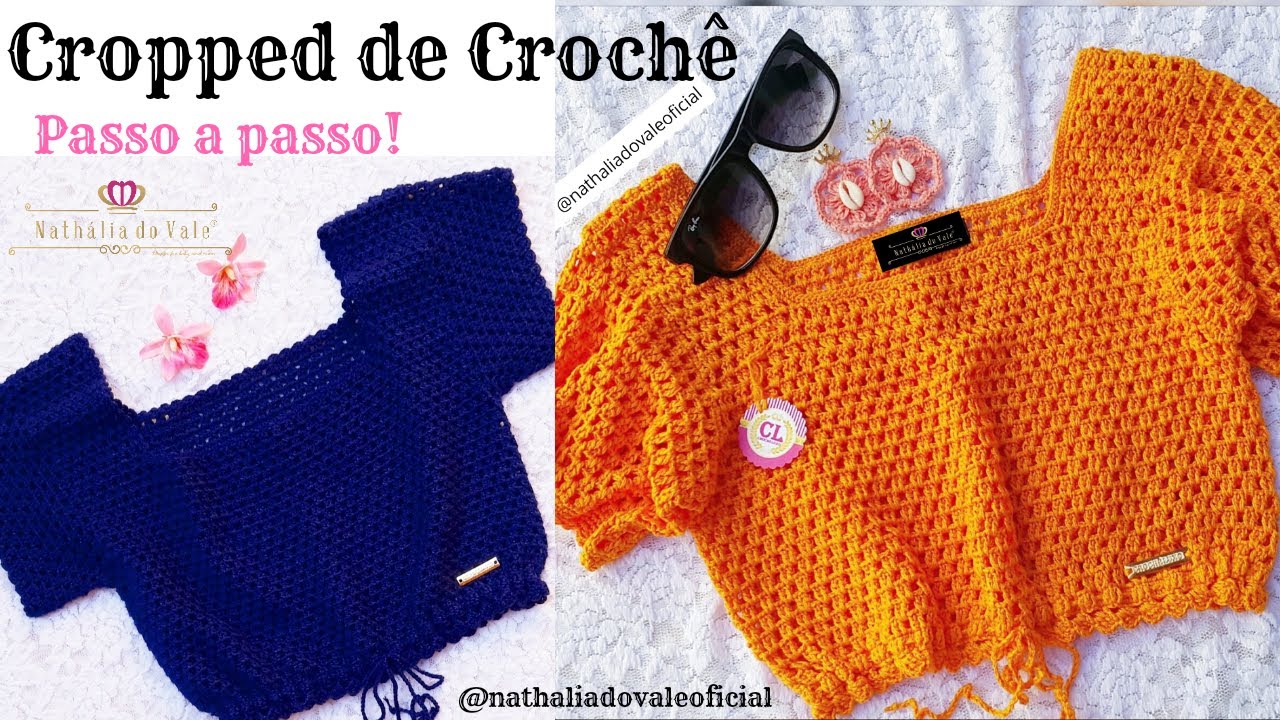 ❤CROPPED DE CROCHÊ RÁPIDO E FÁCIL DE FAZER PASSO A PASSO!🍃