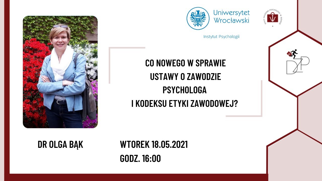 Dni Zawodu Psychologa 2021 - Dr Olga Bąk