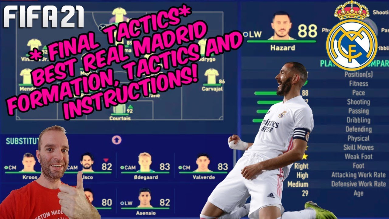 *FINAL TACTICS* FIFA 21 - BEST REAL MADRID Formation, Tactics and Instructions
