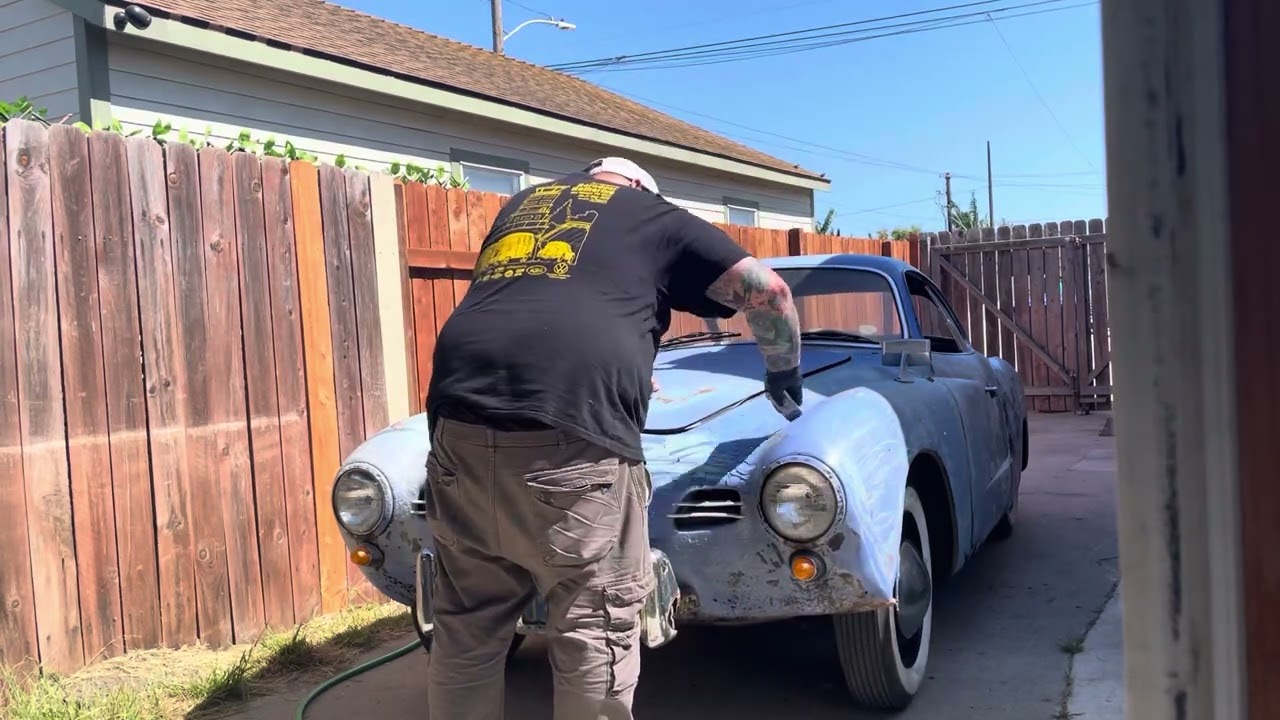 1958 lowlight Ghia part 2 getting the purple paint off?