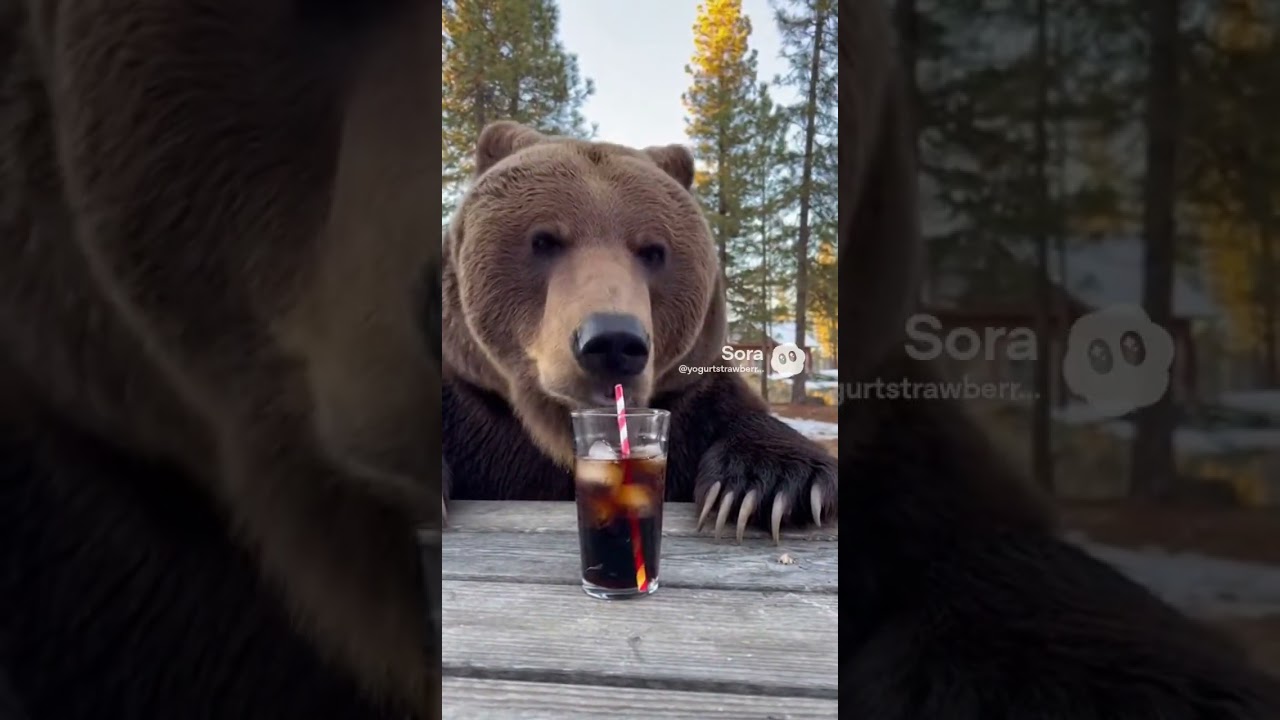 What happens if you give a bear a glass Coke? 