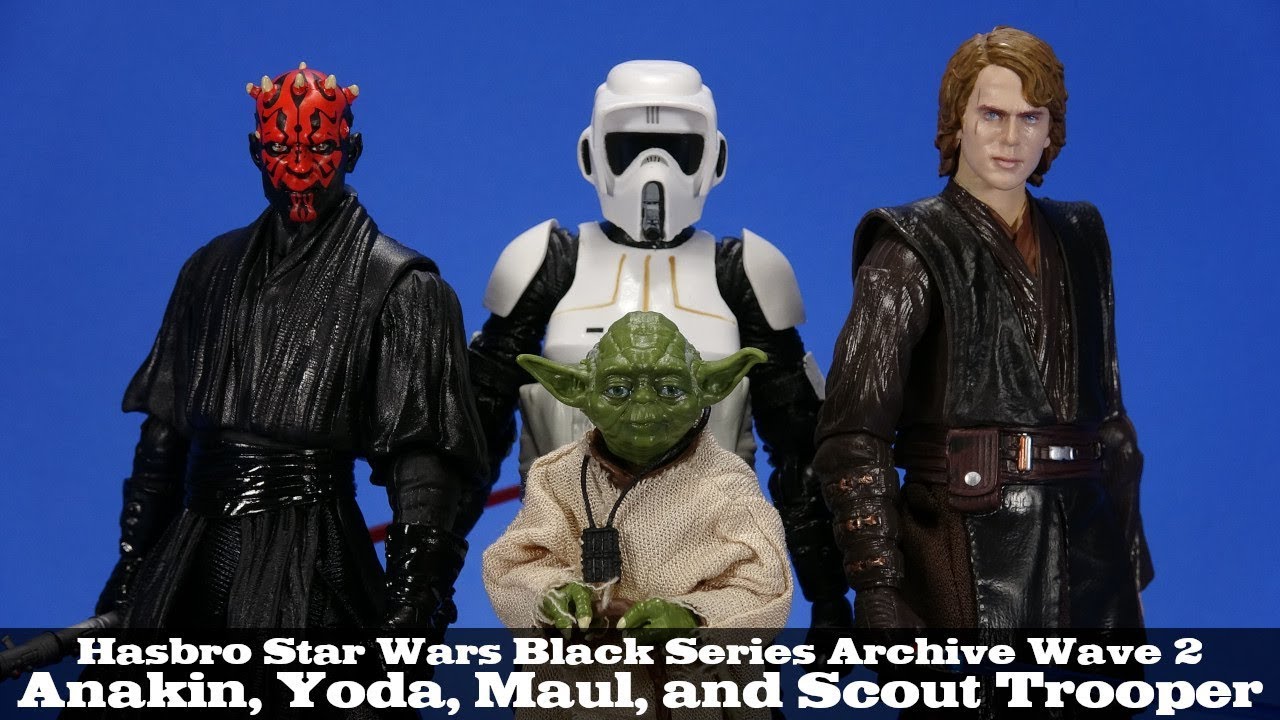Star Wars Black Series Archive Wave 2 Darth Maul, Anakin, Scout Trooper, and Yoda Hasbro Review