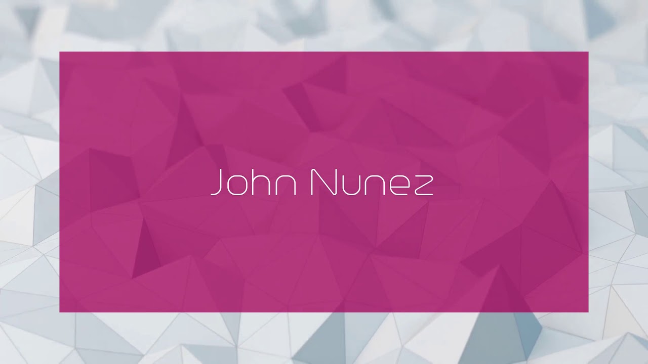 John Nunez - appearance