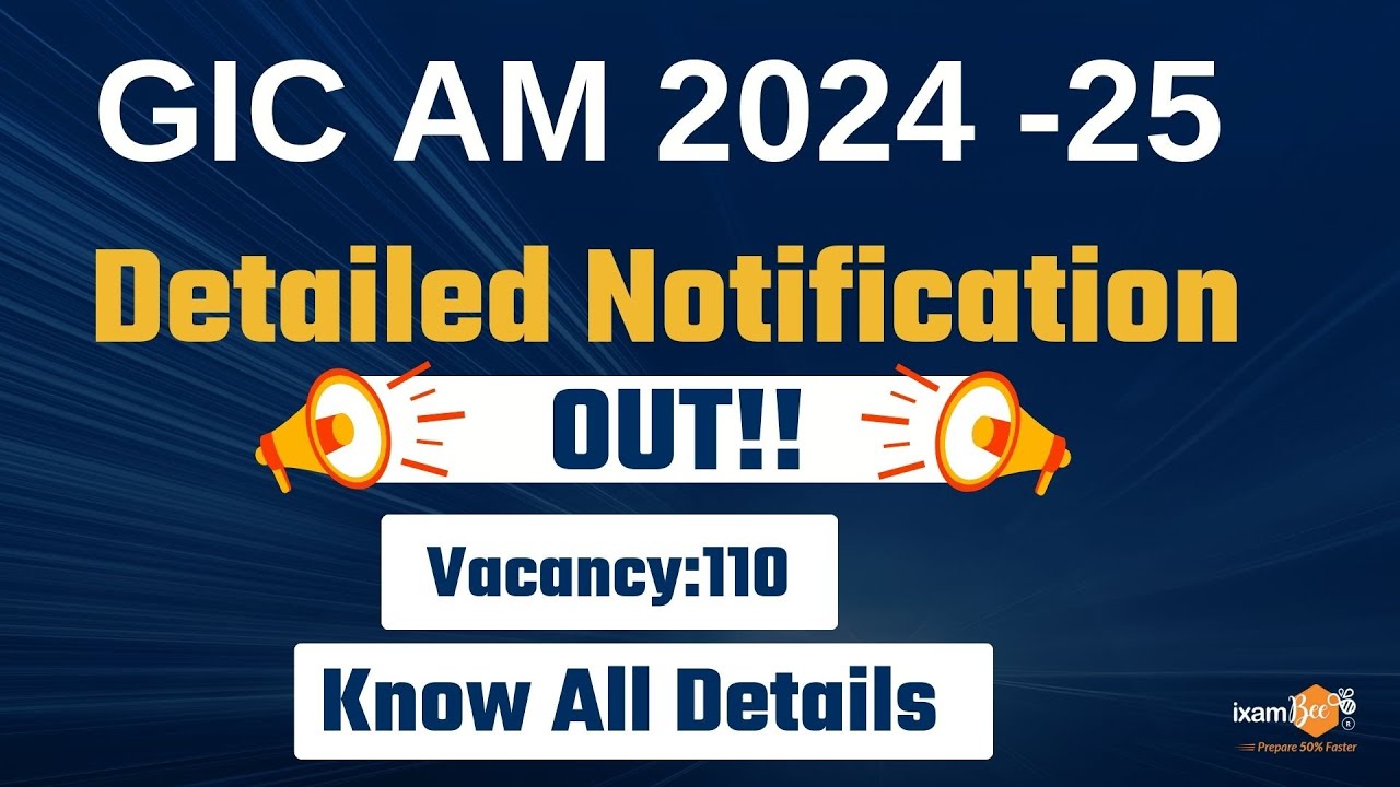 GIC Assistant Manager 2024 Detailed Notification Out! | Eligibility, Exam Pattern, Salary & More!