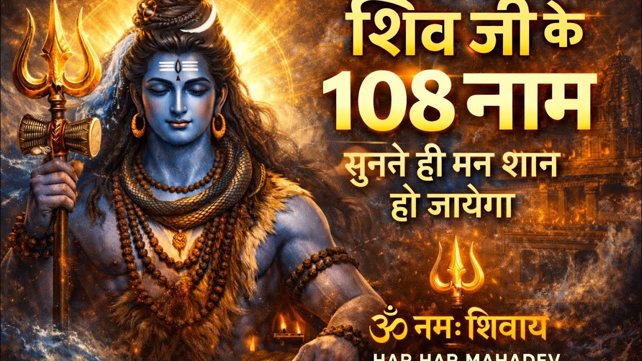 शिव जी के 108 नाम 🔱 | सुनते ही मन शांत हो जाएगा | Om Namah Shivaya | Shiv Bhajan