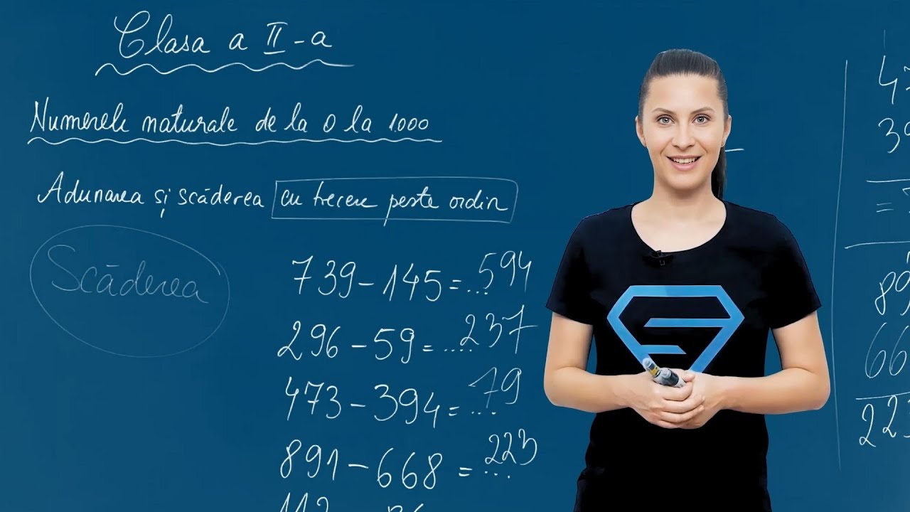 Scăderea cu trecere peste ordin - Matematica - Clasa II-a