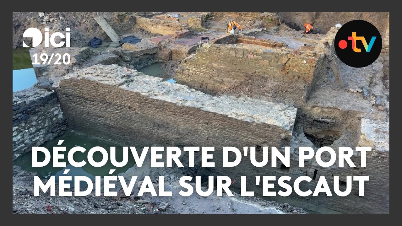 Des vestiges d'un port médiéval découverts à Condé-sur-l'Escaut